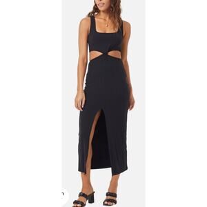 NWOT L*Space Skyler Dress In Black Size Small. Ribbed and Stretchy.